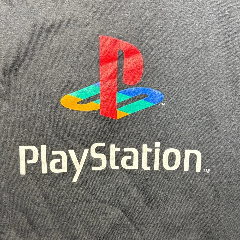 Sony PlayStation Black T-Shirt with Colorful Logo